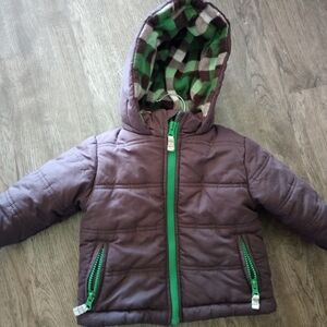 Carter's Kids Puffer Jacket - Brown and Green